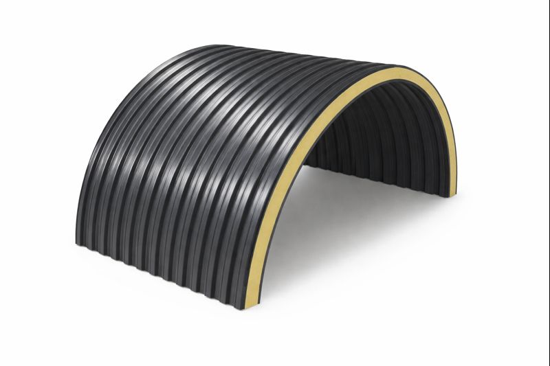 Арочные сэндвич панели PIR ширина 1000 мм толщина 100 мм RAL7024